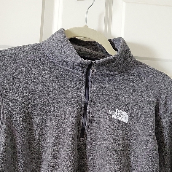 The North Face 1/4 Zip Fleece Pullover Grey Women’s Large Lightweight - Picture 5 of 8